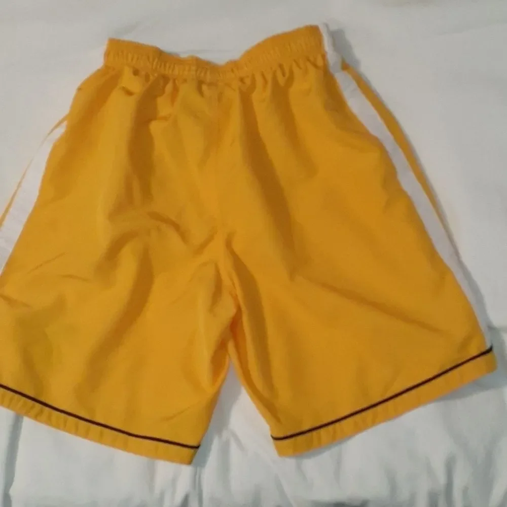 Speedo Lined Swim Trunks Shorts Yellow &‎ White Med